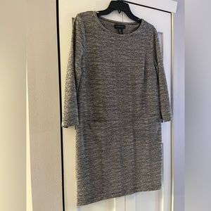 Tahari womens cotton/poly/spandex dress with front pockets-3/4 length sleeves